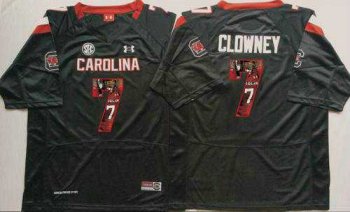 South Carolina Fighting Gamecocks #7 Jadeveon Clowney Black Player Fashion Stitched NCAA Jersey