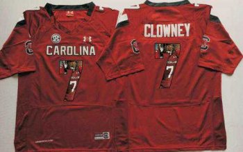 South Carolina Fighting Gamecocks #7 Jadeveon Clowney Red Player Fashion Stitched NCAA Jersey