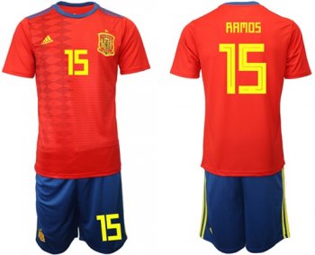 Spain #15 Ramos Home Soccer Country Jersey