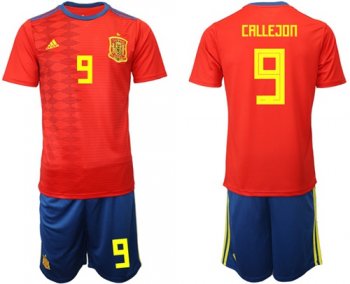 Spain #9 Callejon Home Soccer Country Jersey