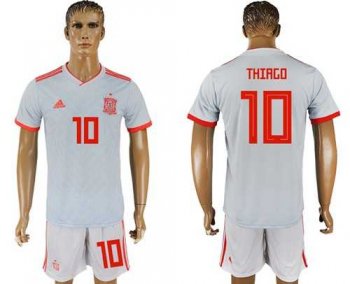 Spain #10 Thiago Away Soccer Country Jersey