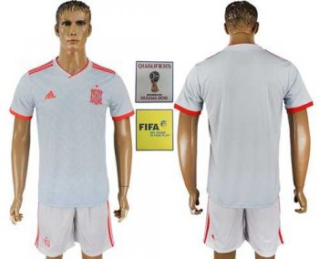 Spain Blank Away Soccer Country Jersey