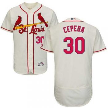 St.Louis Cardinals #30 Orlando Cepeda Cream Flexbase Authentic Collection Stitched MLB Jersey