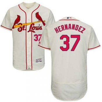 St.Louis Cardinals #37 Keith Hernandez Cream Flexbase Authentic Collection Stitched MLB Jersey