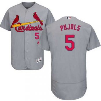 St.Louis Cardinals #5 Albert Pujols Grey Flexbase Authentic Collection Stitched MLB Jersey