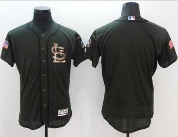 St.Louis Cardinals Blank Green Flexbase Authentic Collection Salute to Service Stitched Baseball Jersey