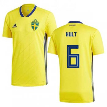 Sweden #6 Hult Home Soccer Country Jersey