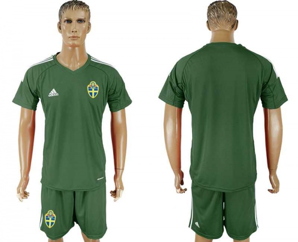 Sweden Military Green Goalkeeper 2018 FIFA World Cup Soccer Jersey