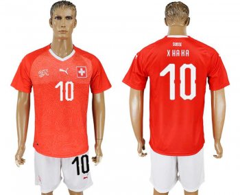 Switzerland #10 XHAKA Home 2018 FIFA World Cup Soccer Jersey