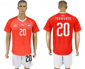 Switzerland #20 FERNANDES Home 2018 FIFA World Cup Soccer Jersey