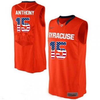 Syracuse Orange #15 Camerlo Anthony Orange Basketball Jersey