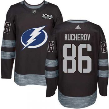 Tampa Bay Lightning #86 Nikita Kucherov Black 1917-2017 100th Anniversary Stitched NHL Jersey