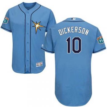 Tampa Bay Rays #10 Corey Dickerson Light Blue Flexbase Authentic Collection Stitched MLB Jersey