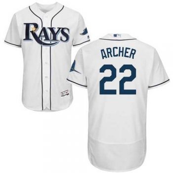 Tampa Bay Rays #22 Chris Archer White Flexbase Authentic Collection Stitched MLB Jersey