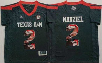 Texas A&M Aggies #2 Johnny Manziel Black Player Fashion Stitched NCAA Jersey