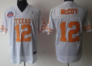 Texas Longhorns 12 Colt McCoy White NCAA Jerseys