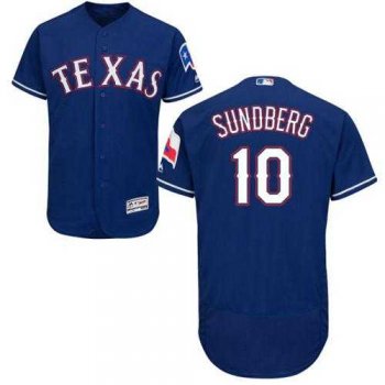 Texas Rangers #10 Jim Sundberg Blue Flexbase Authentic Collection Stitched MLB Jersey