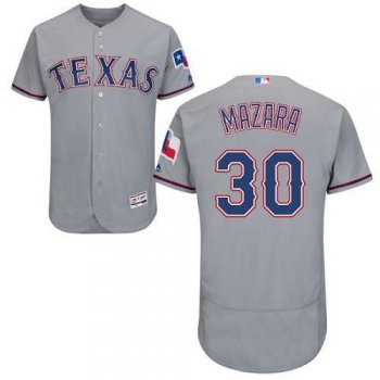 Texas Rangers #30 Nomar Mazara Grey Flexbase Authentic Collection Stitched MLB Jersey