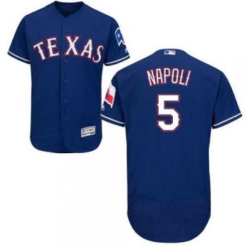 Texas Rangers #5 Mike Napoli Blue Flexbase Authentic Collection Stitched MLB Jersey