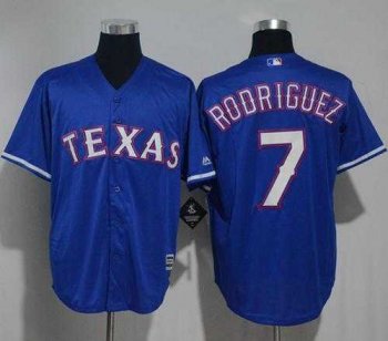 Texas Rangers #7 Ivan Rodriguez Blue New Cool Base Stitched MLB Jersey