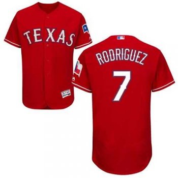 Texas Rangers #7 Ivan Rodriguez Red Flexbase Authentic Collection Stitched MLB Jersey