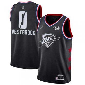 Nike Thunder #0 Russell Westbrook Black NBA Jordan Swingman 2019 All-Star Game Jersey