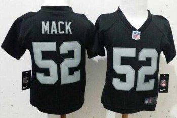 Toddler Nike Raiders #52 Khalil Mack Black Team Color Stitched NFL Elite Jersey