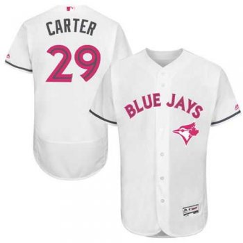 Toronto Blue Jays #29 Joe Carter White Flexbase Authentic Collection Mother's Day Stitched MLB Jersey