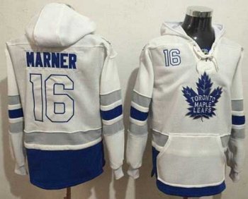 Toronto Maple Leafs #16 Mitchell Marner White Name & Number Pullover NHL Hoodie