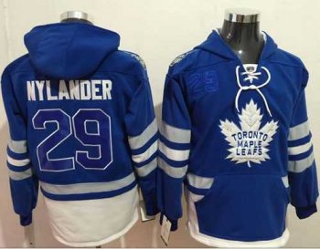 Toronto Maple Leafs #29 William Nylander Blue Name & Number Pullover NHL Hoodie