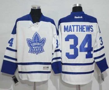 Toronto Maple Leafs #34 Auston Matthews White Third Stitched NHL Jersey