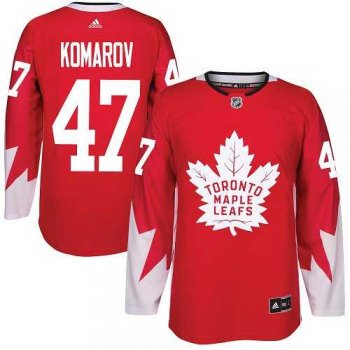 Toronto Maple Leafs #47 Leo Komarov Red Alternate Stitched NHL Jersey