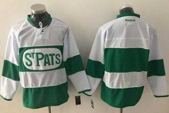 Toronto Maple Leafs Blank White Green St. Patrick's Day Stitched NHL Jersey