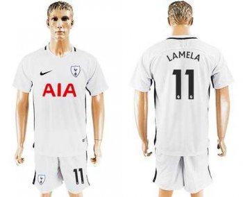 Tottenham Hotspur #11 Lamela White Home Soccer Club Jersey