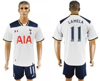 Tottenham Hotspur #11 Lamela White Home Soccer Club Jersey