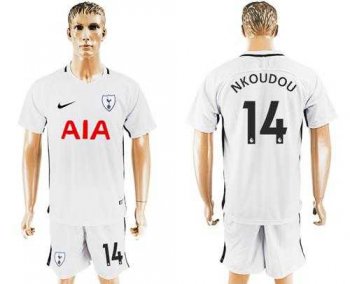 Tottenham Hotspur #14 Nkoudou White Home Soccer Club Jersey