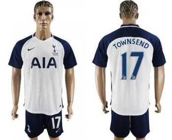 Tottenham Hotspur #17 Townsend White Home Soccer Club Jersey