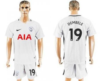 Tottenham Hotspur #19 Dembele White Home Soccer Club Jersey