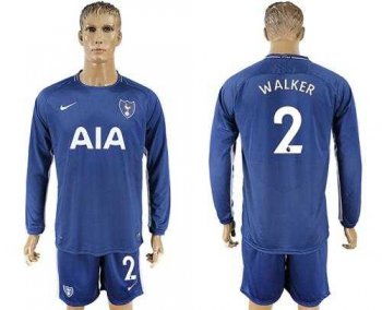 Tottenham Hotspur #2 Walker Away Long Sleeves Soccer Club Jersey