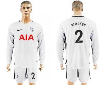 Tottenham Hotspur #2 Walker Home Long Sleeves Soccer Club Jersey