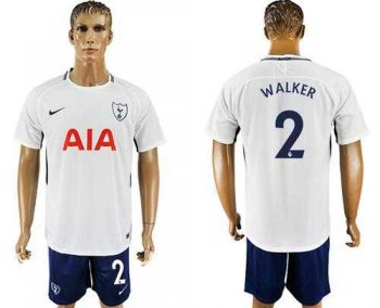 Tottenham Hotspur #2 Walker White Blue Soccer Club Jersey