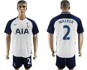 Tottenham Hotspur #2 Walker White Home Soccer Club Jersey