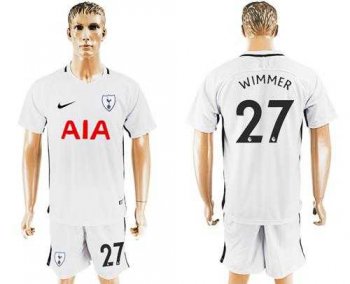 Tottenham Hotspur #27 Wimmer White Home Soccer Club Jersey