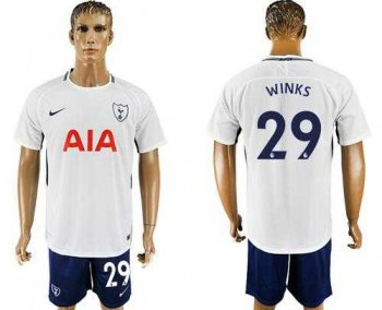 Tottenham Hotspur #29 Winks White Blue Soccer Club Jersey