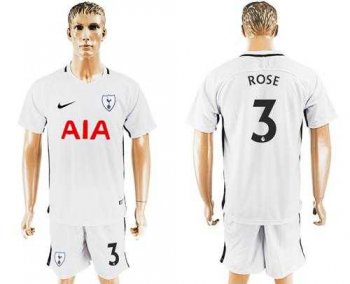 Tottenham Hotspur #3 Rose White Home Soccer Club Jersey