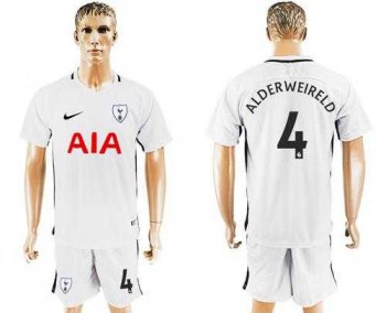 Tottenham Hotspur #4 Alderweireld White Home Soccer Club Jersey