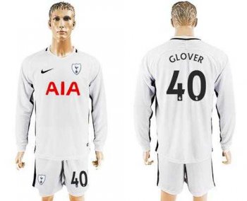 Tottenham Hotspur #40 Glover Home Long Sleeves Soccer Club Jersey