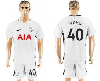 Tottenham Hotspur #40 Glover White Home Soccer Club Jersey