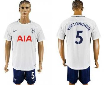 Tottenham Hotspur #5 Vertonghen White Blue Soccer Club Jersey