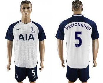 Tottenham Hotspur #5 Vertonghen White Home Soccer Club Jersey